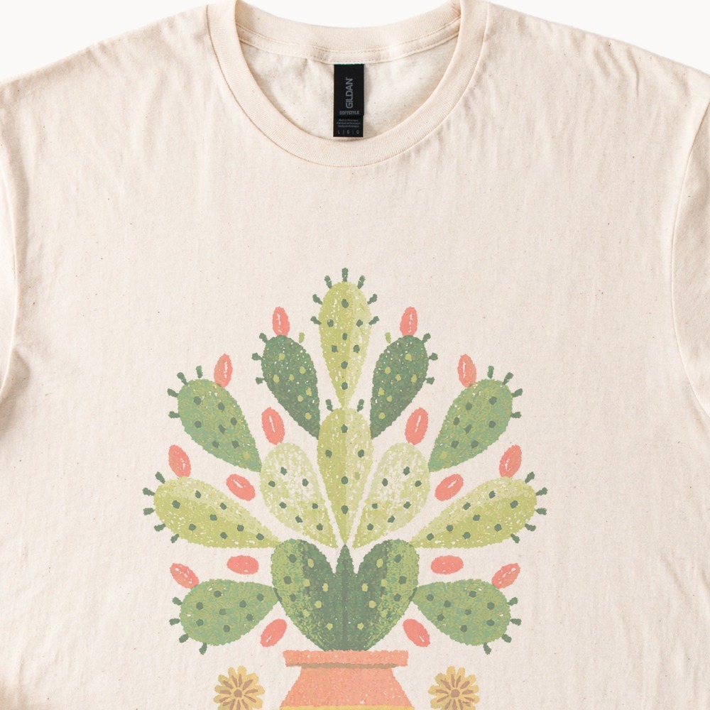 Prickly Pear Cactus Boho Tee